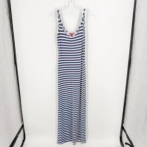 5/48 Navy and White Striped Maxi Dress